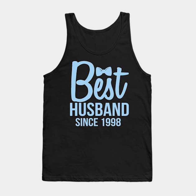 'Best Husband Since 1998' Sweet Wedding Anniversary Gift Tank Top by ourwackyhome